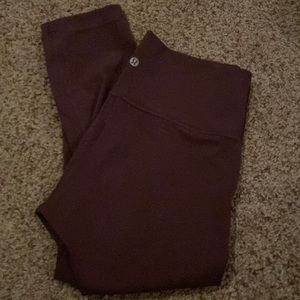 burgundy lululemon leggings